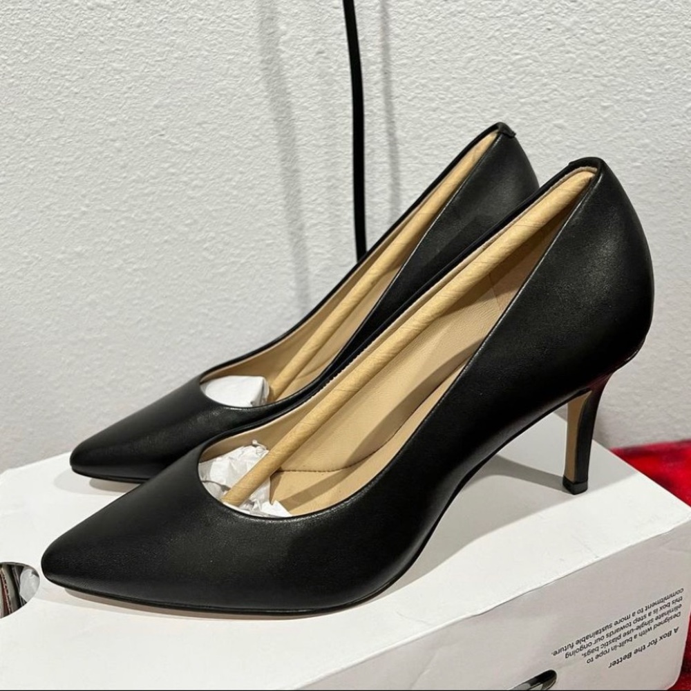 Black aldo leather heels